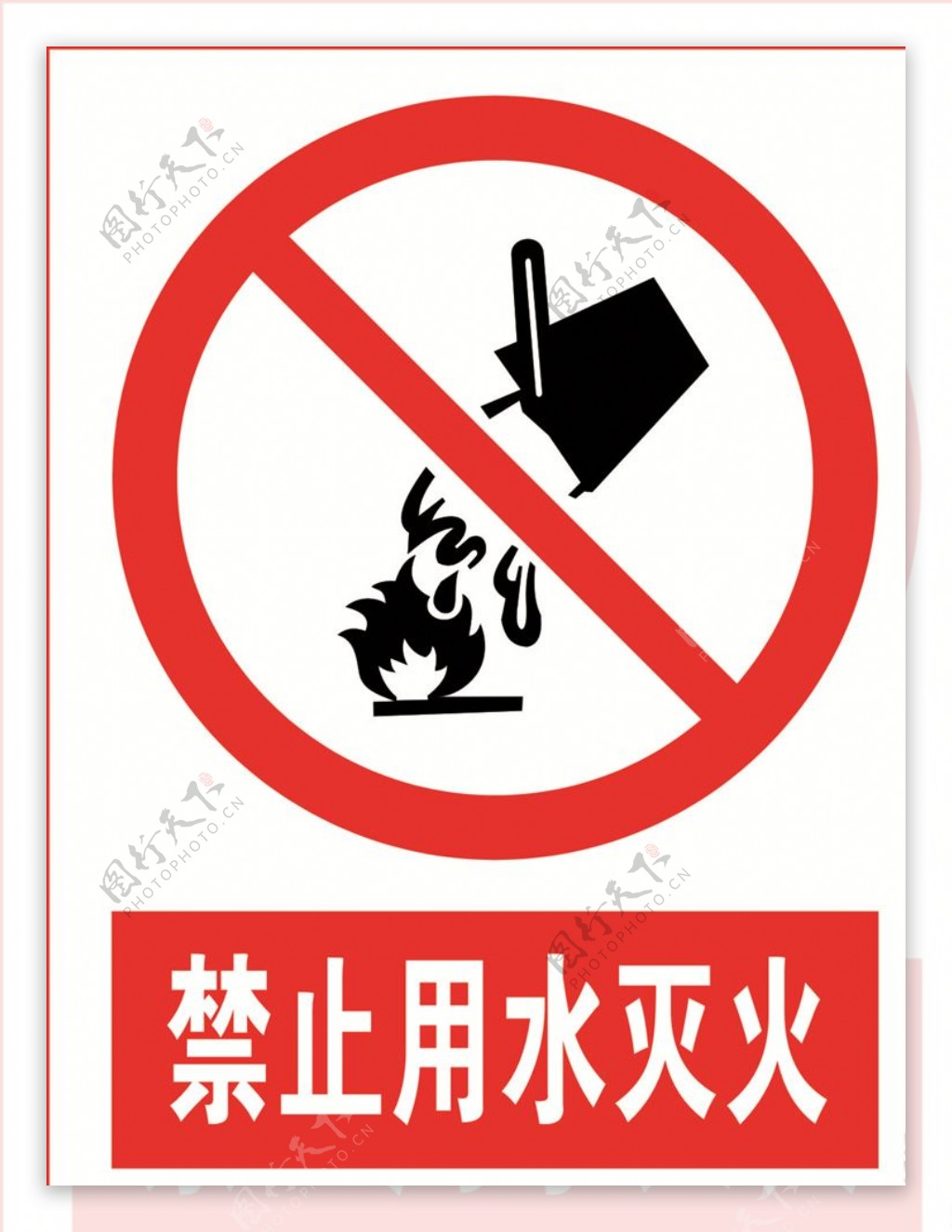禁止用水灭火图片