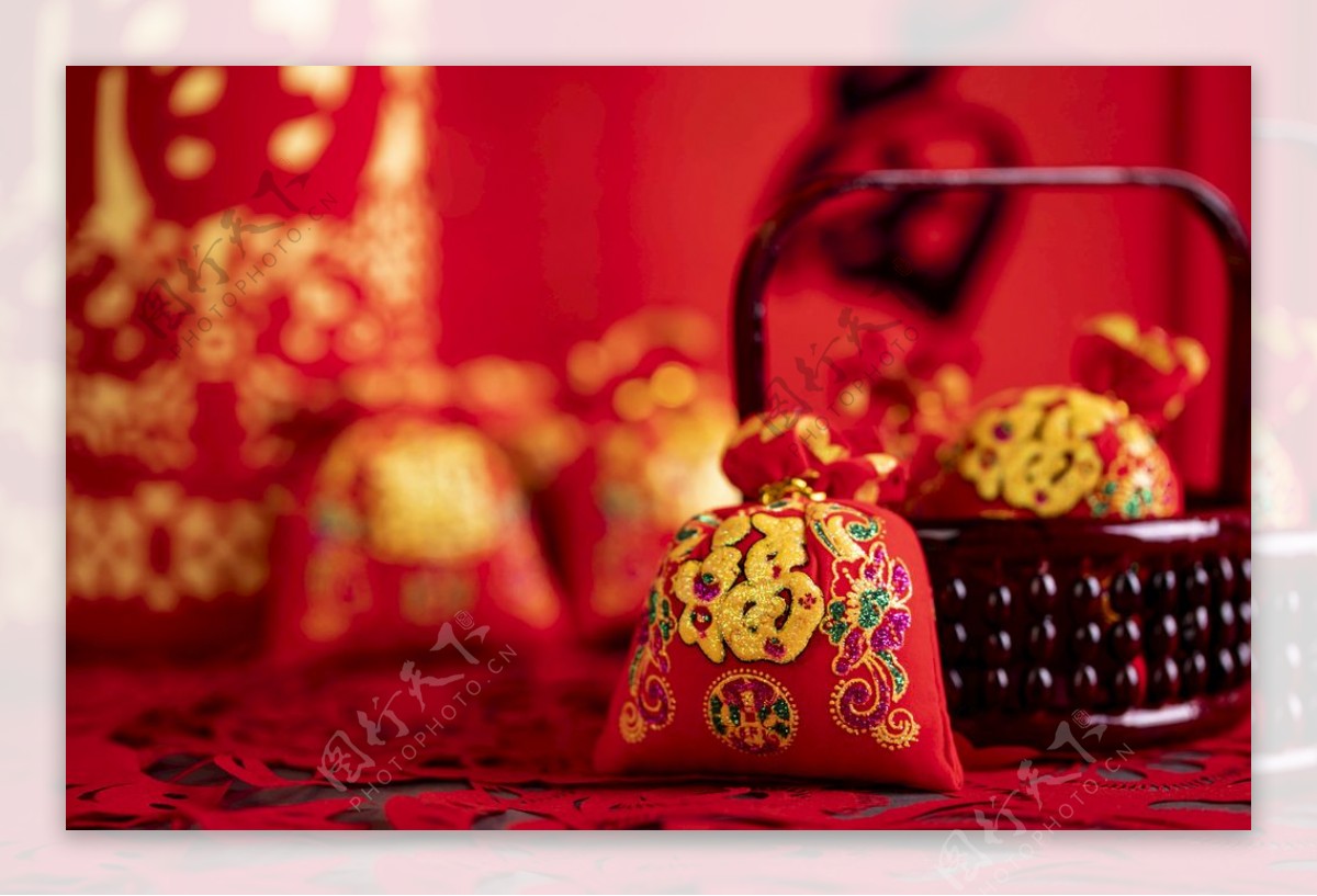 中国红福包图片