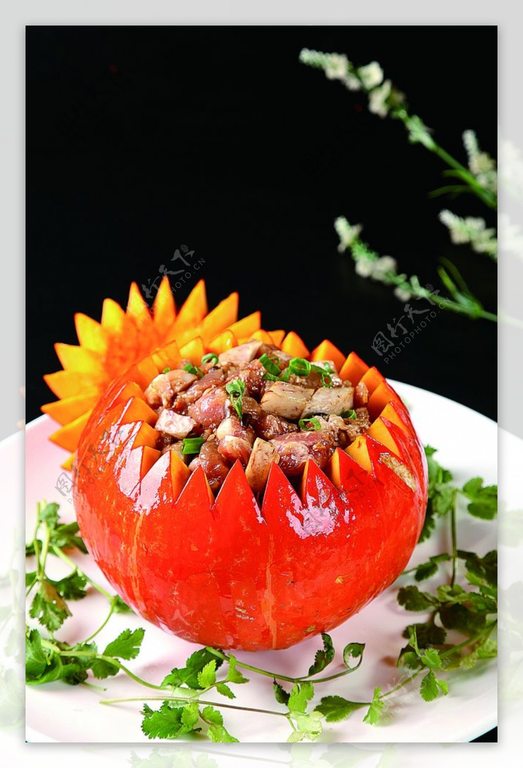 南北热菜香芋排骨南瓜盅图片