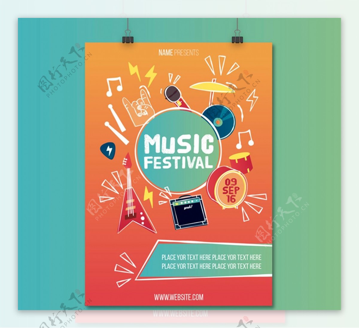 乐器音乐节海报图片