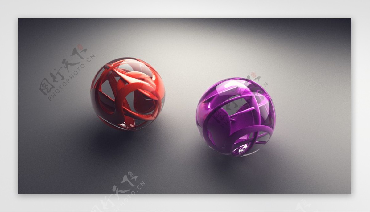 C4D模型弹珠玻璃球图片