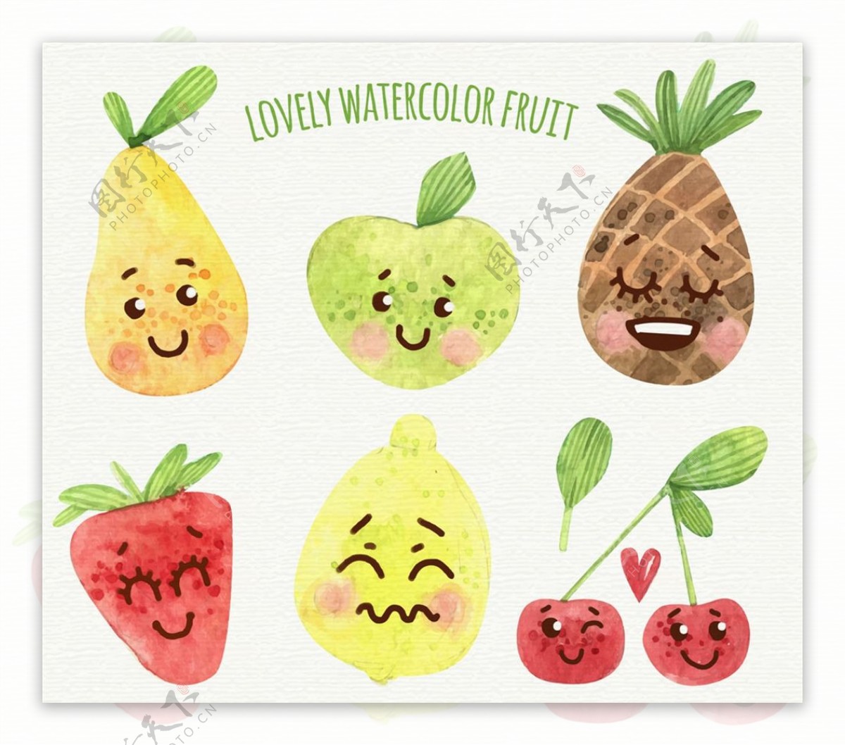 彩绘表情水果图片