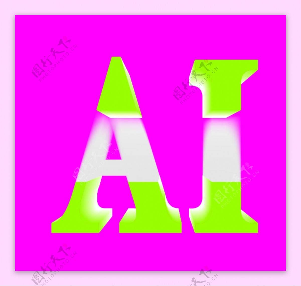 AI立体字图片