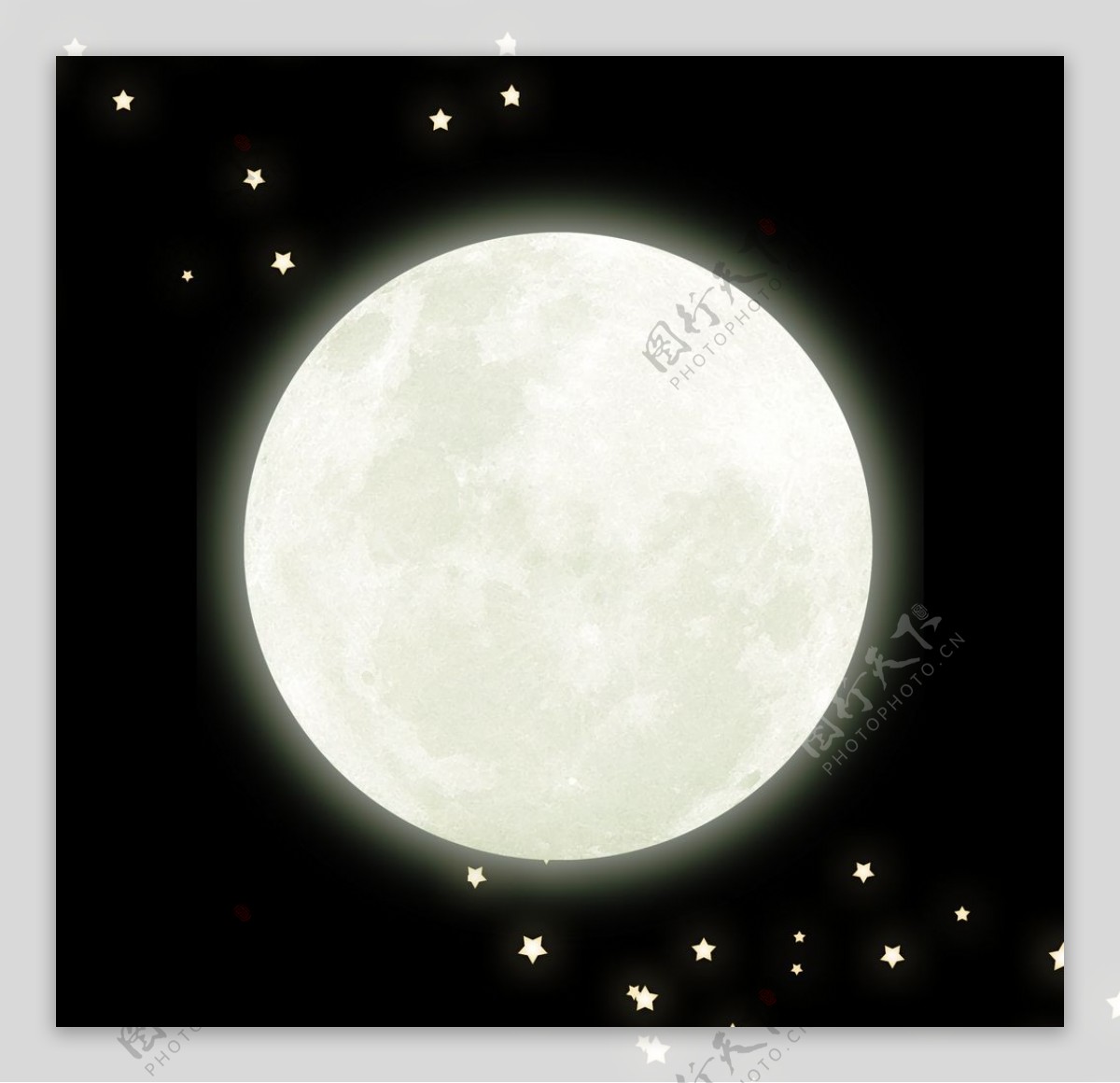 圆形月亮装饰元素图片