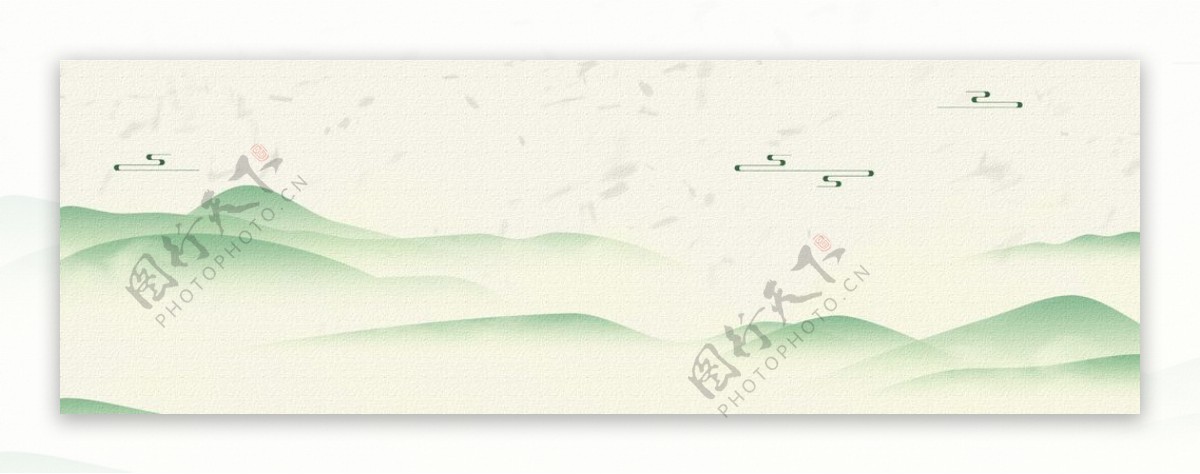 中国风山水海报背景图图片
