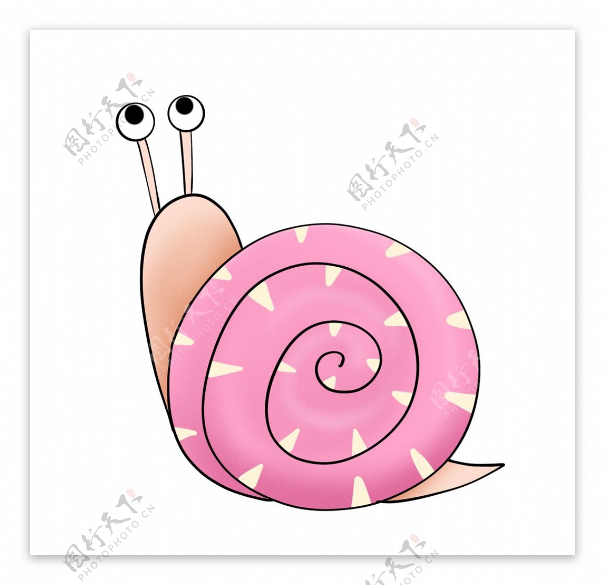 粉色卡通蜗牛图片