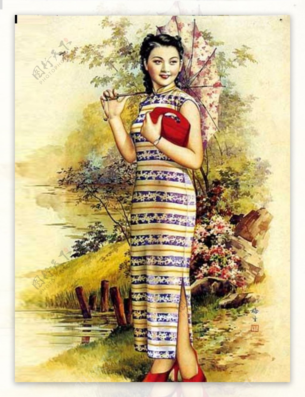 复古民国风中式女人女生图片