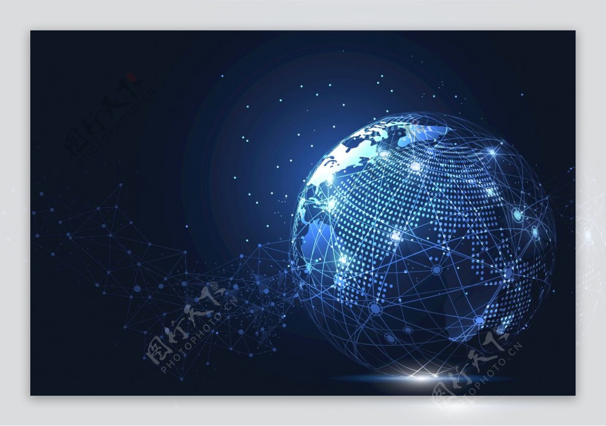 商务全球化网络连接EPS模板图片
