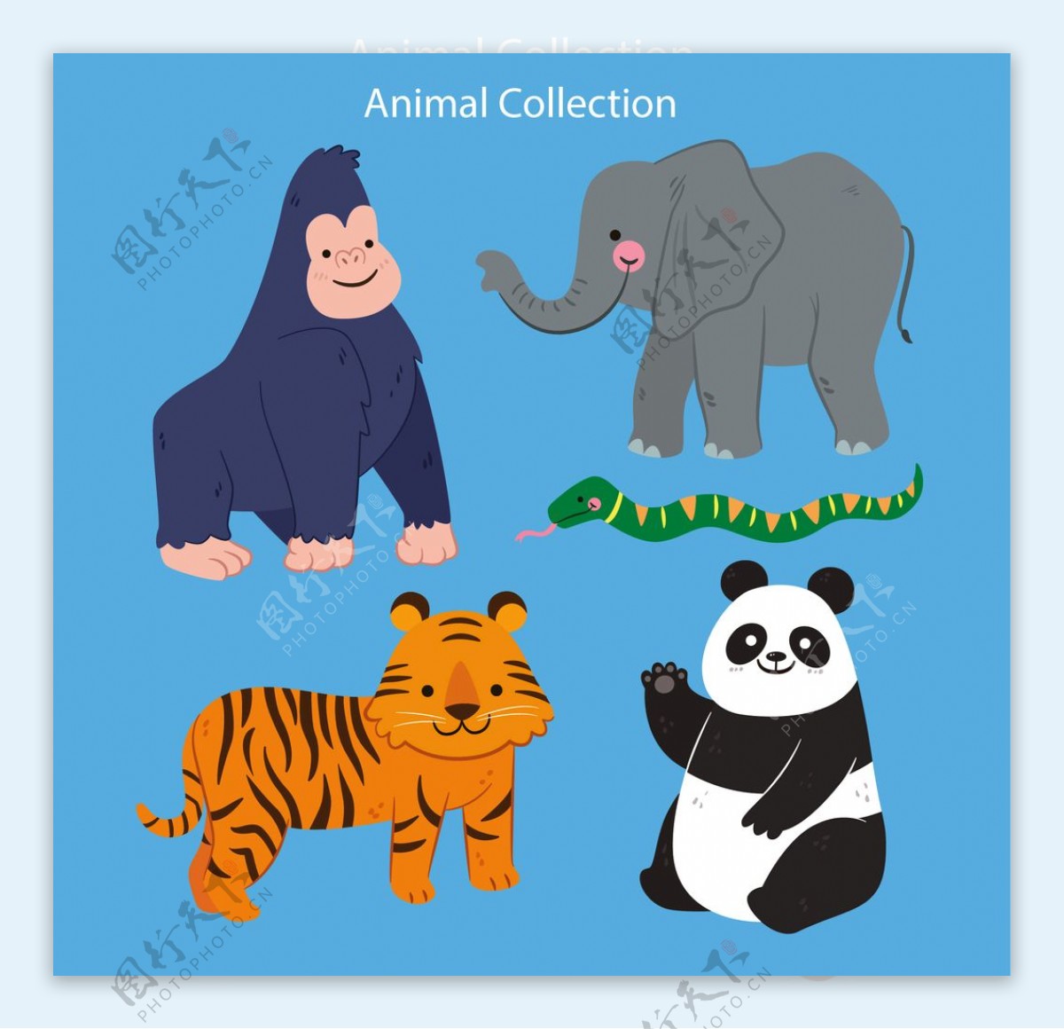 卡通动物熊猫图片