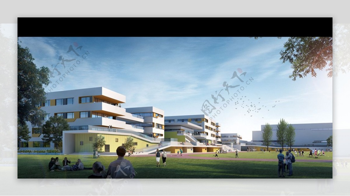 小学学校幼儿园建筑外观设计案例图片