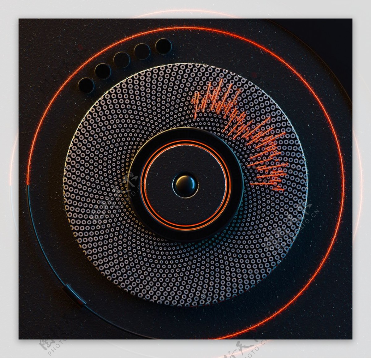 C4D模型喇叭光碟播放器图片
