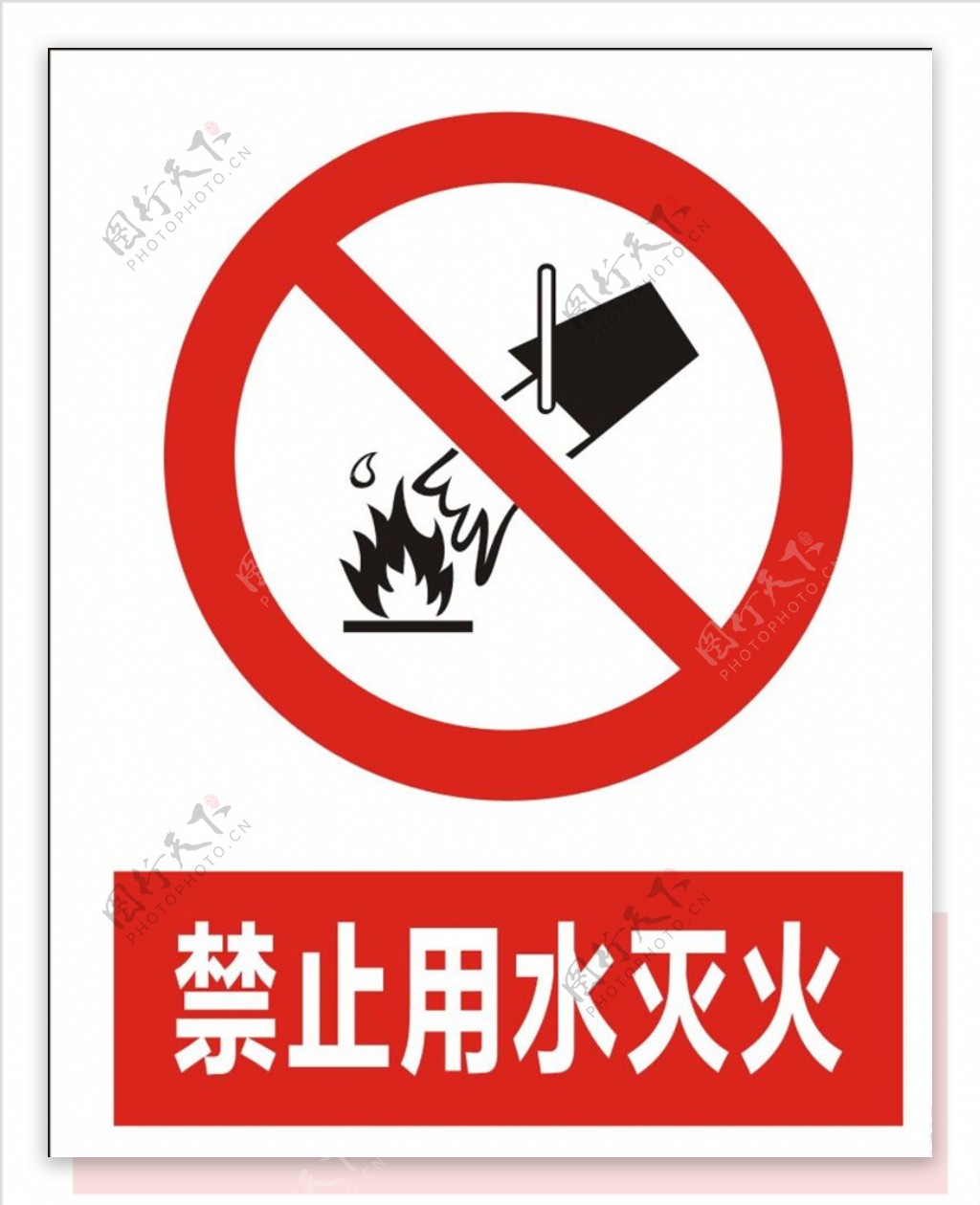 禁止用水灭火图片
